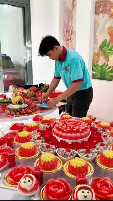Mâm Cúng Tone Đỏ Cho Bé Trai - May Mắn & Phúc Lành. Dịch vụ tại Quận Ninh Kiều Cần Thơ được đăng bởi Dịch Vụ Đồ Cúng Tâm Phúc hình 1