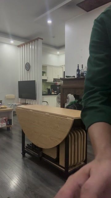 Bàn ăn gấp gọn gỗ cao su 6 người. Mua bán Bàn ghế tại Quận Nam Từ Liêm Hà Nội được đăng bởi Nguyễn Mạnh Cường hình 1