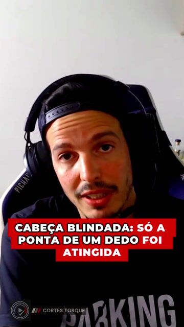 Cabeça blindada: só a ponta de um dedo foi atingida