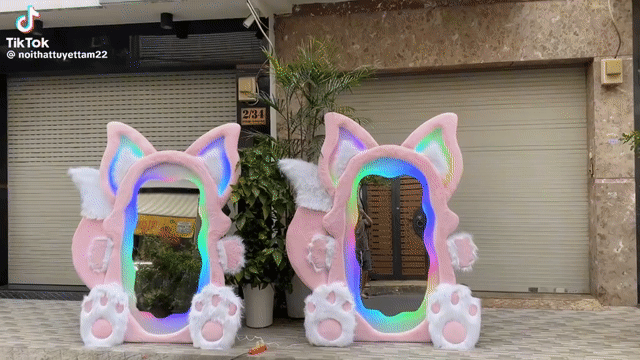 Gương trang trí Cáo LED 7 màu Đen Cam. Mua bán Nội thất, đồ gia dụng khác tại Huyện Bến Lức Long An được đăng bởi Thuý7838 hình 1