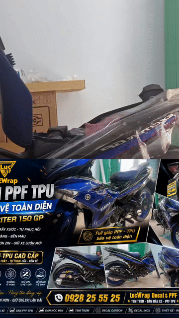 Dịch vụ dán PPF TPU Yamaha Exciter 150. Dịch vụ tại Quận 10 Tp Hồ Chí Minh được đăng bởi Luc Wrap hình 1