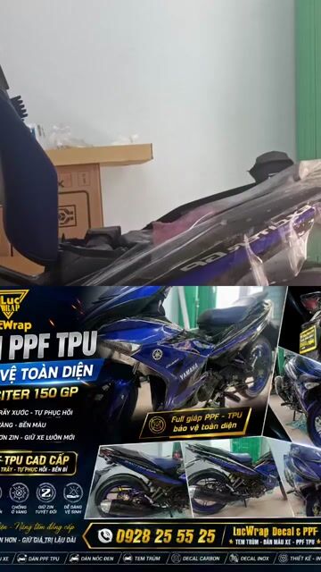 Dịch vụ dán PPF TPU Yamaha Exciter 150. Dịch vụ tại Quận 10 Tp Hồ Chí Minh được đăng bởi Luc Wrap hình 1
