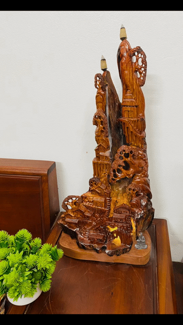 Tiểu cảnh xông trầm Gỗ Nâu. Mua bán Cây cảnh, đồ trang trí tại Huyện Đông Anh Hà Nội được đăng bởi Đức Hậu hình 1