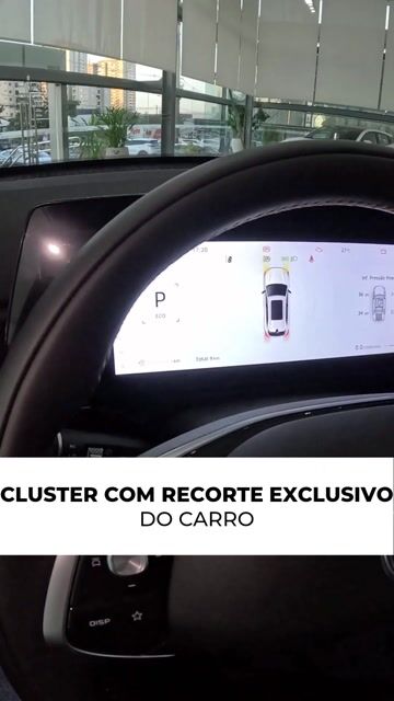 CLUSTER COM RECORTE EXCLUSIVO DO CARRO