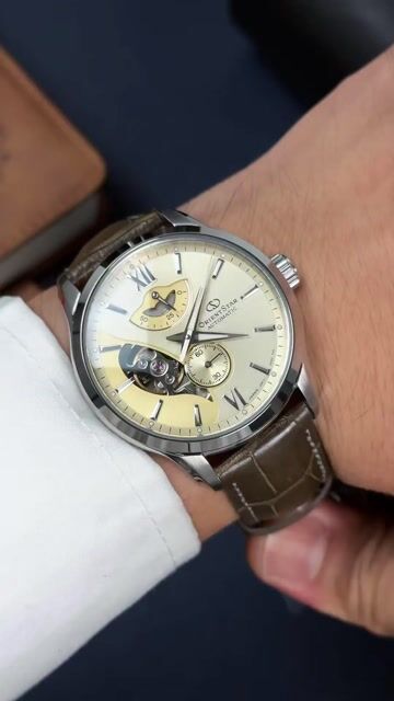 Orient star layered RK-AV0B10G Dial mặt màu be. Mua bán Đồng hồ tại Thành phố Hải Dương Hải Dương được đăng bởi Hảo watch Chính Hãng hình 1