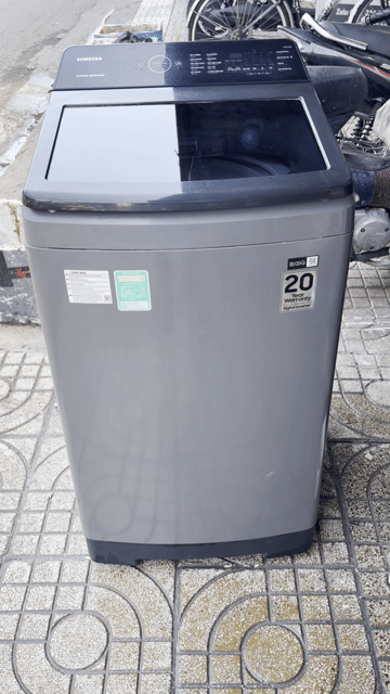 Máy giặt Samsung 9.5kg Inverter Xám cũ. Mua bán Máy giặt tại Quận Tân Phú Tp Hồ Chí Minh được đăng bởi Điện Lạnh Thanh Sang hình 1