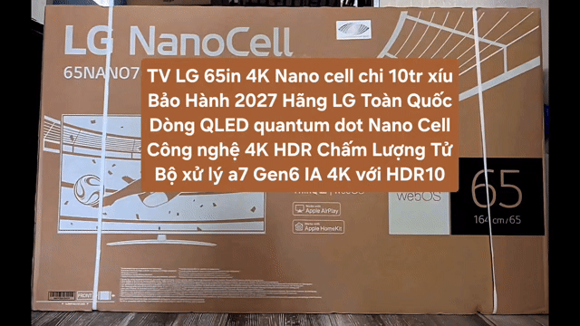 TV QLED LG 65NANO76 65in 4K NANO CELL QLED BH 2027. Mua bán Tivi, Âm thanh tại Quận 8 Tp Hồ Chí Minh được đăng bởi Nguyen nguyen hình 1