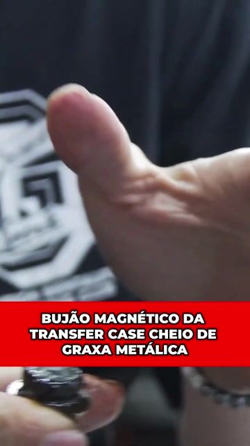BUJÃO MAGNÉTICO DA TRANSFER CASE CHEIO DE GRAXA METÁLICA