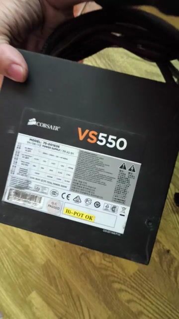 Nguồn máy tính Corsair VS550 Đen. Mua bán Linh kiện (RAM, Card...) tại Huyện Ba Vì Hà Nội được đăng bởi Nguyễn Thị Thanh Hoa hình 1