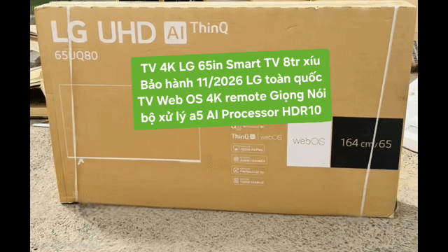 TV 4K LG 65UQ8000 65in Giọng Nói Bảo Hành 11/2026. Mua bán Tivi, Âm thanh tại Quận 8 Tp Hồ Chí Minh được đăng bởi Nguyen nguyen hình 1