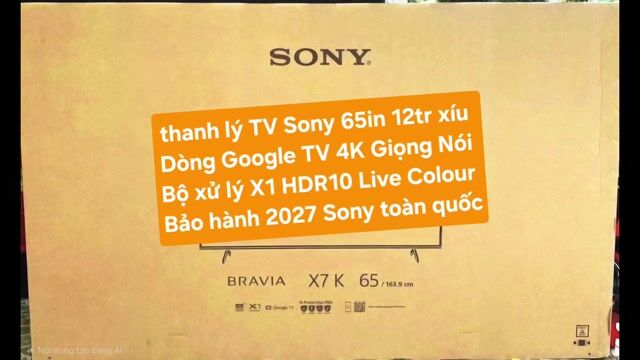 TV 4K Sony 65X75K 65in 4K Google TV BH Hãng 2027. Mua bán Tivi, Âm thanh tại Quận 8 Tp Hồ Chí Minh được đăng bởi Nguyen nguyen hình 1