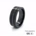 8mm Zirconia Ceramic Black Carbon Fibre Inlays Ring 360 video