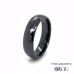 6mm Black Zirconia Ceramic Faceted Wedding Ring 360 video