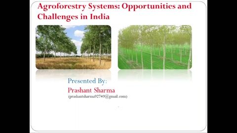 Agroforestry: Opportunities and Challenges in India