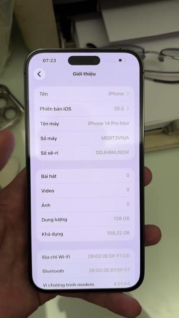 Apple iPhone 14 Pro Max 128GB Tím Đã sử dụng. Mua bán Điện thoại tại Thành phố Bạc Liêu Bạc Liêu được đăng bởi Tên chưa cung cấp hình 1