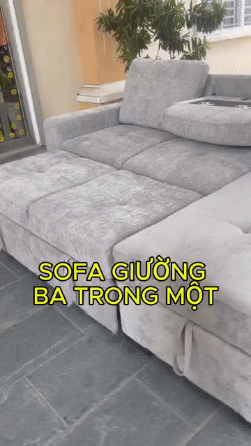 Sofa giường 104QAU Gỗ Nhung Nỉ Xám. Mua bán Bàn ghế tại Huyện Bình Chánh Tp Hồ Chí Minh được đăng bởi QualifiedAuVn hình 1