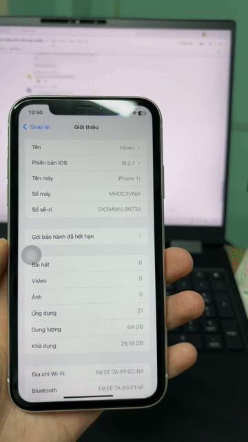 Apple iPhone 11 64GB Trắng 83%. Mua bán Điện thoại tại Thành phố Dĩ An Bình Dương được đăng bởi Hân Nguyễn Đình hình 1