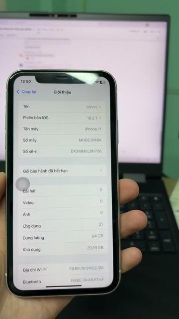 Apple iPhone 11 64GB Trắng 83%. Mua bán Điện thoại tại Thành phố Dĩ An Bình Dương được đăng bởi Hân Nguyễn Đình hình 1