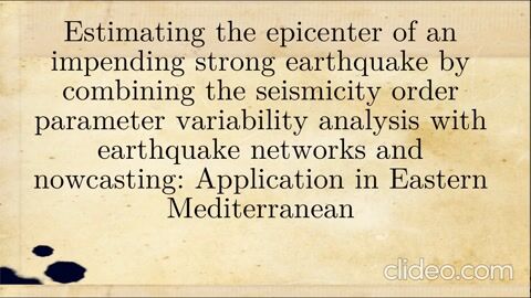 Estimating Epicenters of Eastern Mediterranean Strong Earthquakes