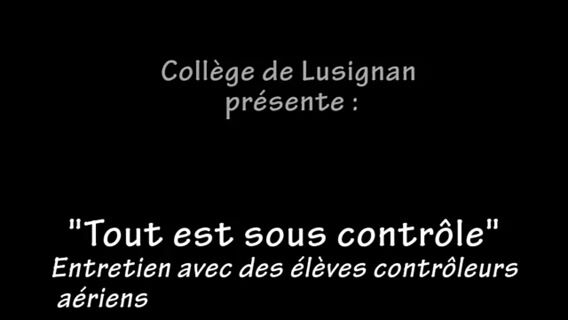 Tout est sous contrôle