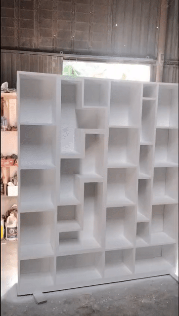 Kệ trang trí Gỗ MDF Sơn 2k Trắng 150x180x25cm. Mua bán Tủ, kệ gia đình tại Thành phố Dĩ An Bình Dương được đăng bởi Van Nguyen nguyễn phi vân hình 1