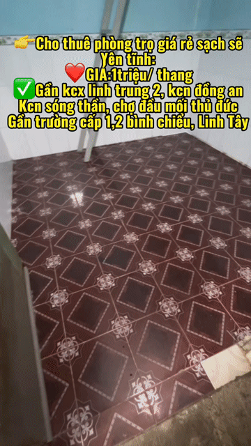 Cho thuê Phòng trọ Thành phố Thuận An Bình Dương diện tích 12 m² giá 1 triệu/tháng