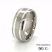 9mm Mens Silver Inlay Polished Titanium Wedding Ring 360 Video two