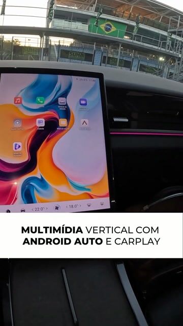 MULTIMÍDIA VERTICAL COM ANDROID AUTO E CARPLAY