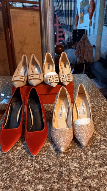 Giày cao gót Nữ Da lộn, Kim tuyến size 35. Mua bán Giày dép tại Quận Bình Tân Tp Hồ Chí Minh được đăng bởi Mạnh  hình 1