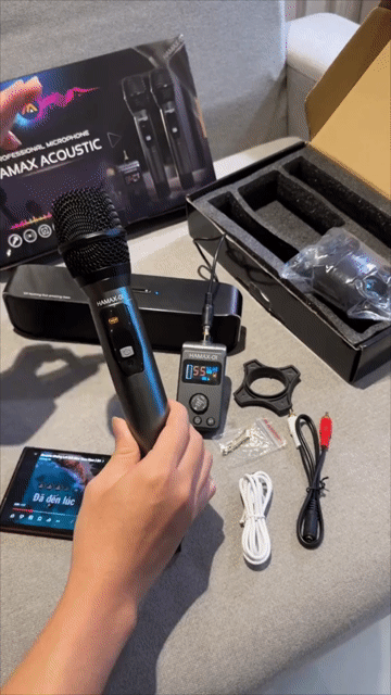 Micro karaoke Hamax 01 Xám. Mua bán Tivi, Âm thanh tại Quận Thanh Khê Đà Nẵng được đăng bởi Gà Kiến hình 1