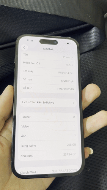 Apple iPhone 14 Pro 256GB Xám. Mua bán Điện thoại tại Quận Hà Đông Hà Nội được đăng bởi  Trần Minh hình 1