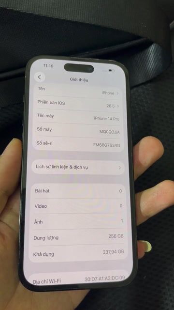 Apple iPhone 14 Pro 256GB Xám. Mua bán Điện thoại tại Quận Hà Đông Hà Nội được đăng bởi  Trần Minh hình 1