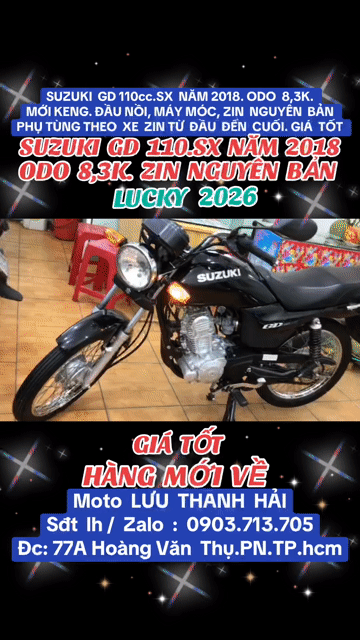 SUZUKI GD 110.SX 2018. ODO  8,3K. MỚI KENG. ZIN. Mua bán Xe máy tại Quận Phú Nhuận Tp Hồ Chí Minh được đăng bởi MOTO LUU THANH HAI  77A hình 1