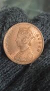 UNC brown 1862 Quarter Anna British India Copper Victora Queen Bombay Mint video