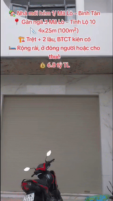Mua bán Nhà ở Quận Bình Tân Tp Hồ Chí Minh diện tích 100 m² giá 6,8 tỷ