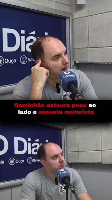 Caminhão estoura pneu ao lado e assusta motorista