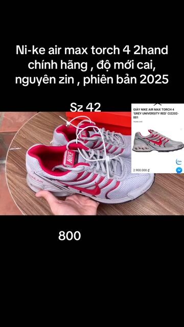 Giày thể thao Nike Air Max Torch 4 Nam 42. Mua bán Giày dép tại Huyện Phúc Thọ Hà Nội được đăng bởi Bon Shoes hình 1