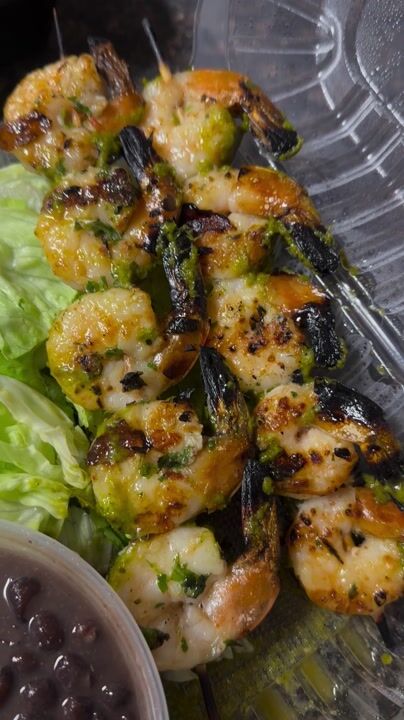 📍Crazy Fish Grill, San Pedro - Shrimp Skewers were delish🔥🤤