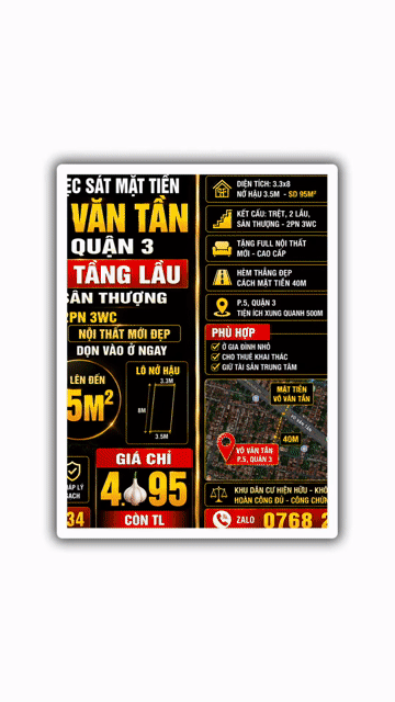 Mua bán Nhà ở Quận 3 Tp Hồ Chí Minh diện tích 27 m² giá 4,95 tỷ