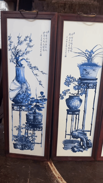 Tranh treo tường Tứ bình 27x80cm. Mua bán Đồ sưu tầm, đồ cổ tại Quận Hai Bà Trưng Hà Nội được đăng bởi Nhàn lê hình 1