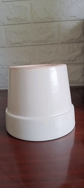 Chậu Gốm Tráng Men Trắng Nhám; (11cm X 10cm).. Mua bán Cây cảnh, đồ trang trí tại Quận Tân Bình Tp Hồ Chí Minh được đăng bởi Bách Hóa Philip hình 1