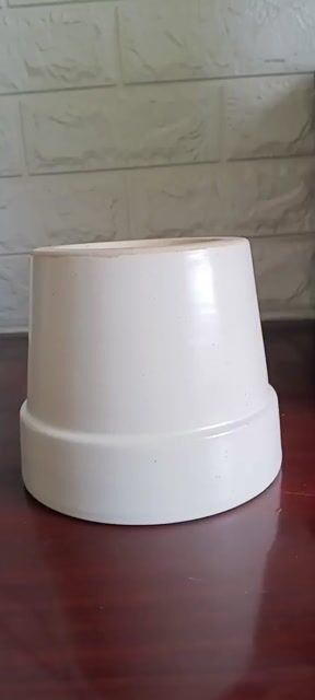 Chậu Gốm Tráng Men Trắng Nhám; (11cm X 10cm).. Mua bán Cây cảnh, đồ trang trí tại Quận Tân Bình Tp Hồ Chí Minh được đăng bởi Bách Hóa Philip hình 1
