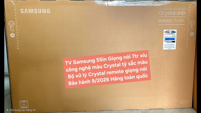 TV 4K Samsung 55BU8000 55in 4K Giọng Nói BH 9/2026. Mua bán Tivi, Âm thanh tại Quận 8 Tp Hồ Chí Minh được đăng bởi Nguyen nguyen hình 1