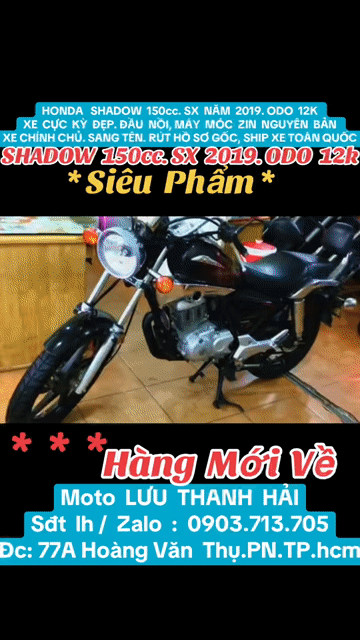 SHADOW 150.SX 2019. ODO 12K. ĐẦU NỒI,MÁY MÓC ZIN. Mua bán Xe máy tại Quận Phú Nhuận Tp Hồ Chí Minh được đăng bởi MOTO LUU THANH HAI  77A hình 1