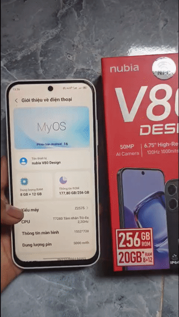 Nubia V80 Design 256GB Trắng. Mua bán Điện thoại tại Huyện Giồng Trôm Bến Tre được đăng bởi Hải Ken hình 1