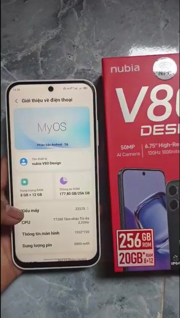 Nubia V80 Design 256GB Trắng. Mua bán Điện thoại tại Huyện Giồng Trôm Bến Tre được đăng bởi Hải Ken hình 1