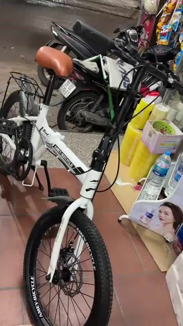 Xe đạp gấp AMEY BICYCLE Trắng. Mua bán Xe đạp tại Quận Hoàng Mai Hà Nội được đăng bởi Lê ĐứcAnh hình 1