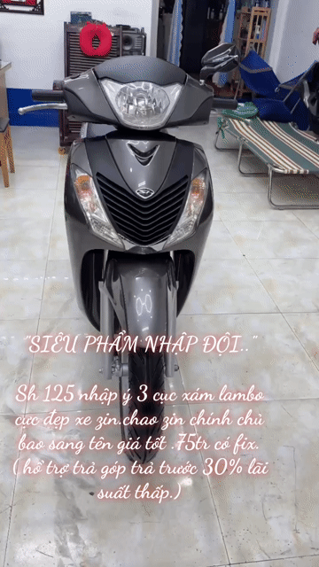 Honda SH 125 nhập ý 3 cục 2010 Xám lambo cực hót. Mua bán Xe máy tại Thành phố Vũng Tàu Bà Rịa - Vũng Tàu được đăng bởi XE MÁY BẢO THANH  TPVŨNG TÀU hình 1