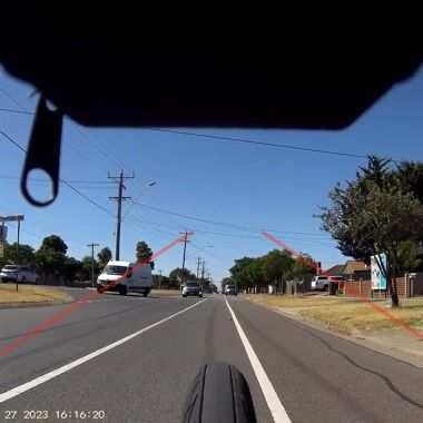 Driver blocks bike lane Shared on UpRide: Abused for being in the primary position