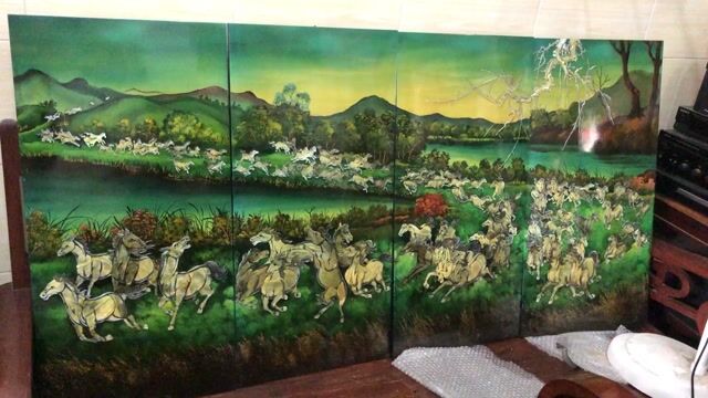 Tranh sơn mài Mã đáo thành công 79.5x156 cm. Mua bán Đồ sưu tầm, đồ cổ tại Quận Bình Tân Tp Hồ Chí Minh được đăng bởi Mục đồng dưới phố hình 1